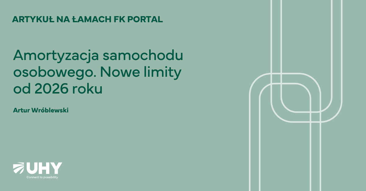 Amortyzacja samochodu osobowego. Nowe limity od 2026 roku Artur Wróblewski Autor: Artur Wróblewski