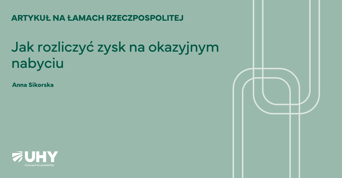 Jak rozliczyć zysk na okazyjnym nabyciu